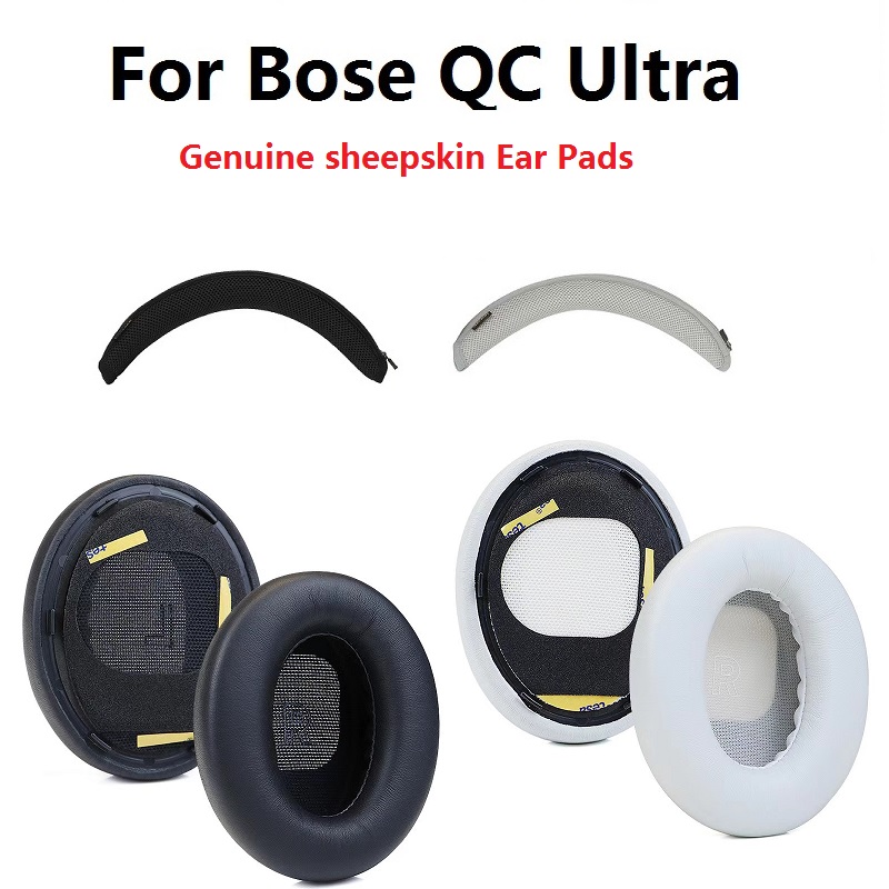 Bose Headphone Qc Ultra - Genuine sheepskin Ear Pads for Bose