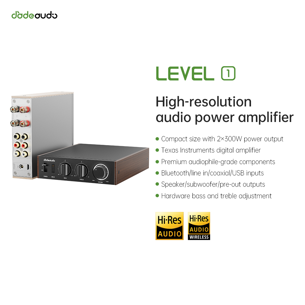 Home Cinema Mini - JadeAudio Level 1 Desktop HiFi Bluetooth