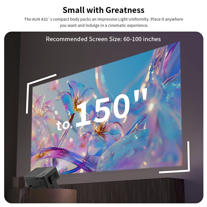 AUN A32 Pro Android 13 Project - Home Cinema Mini review and price